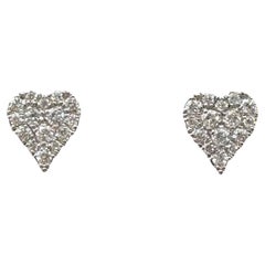 Designer-Ohrringe „Effy Diamond Heart“ aus 14-karätigem Gelbgold, 0,31 Karat Gesamtgewicht, im Originalzustand