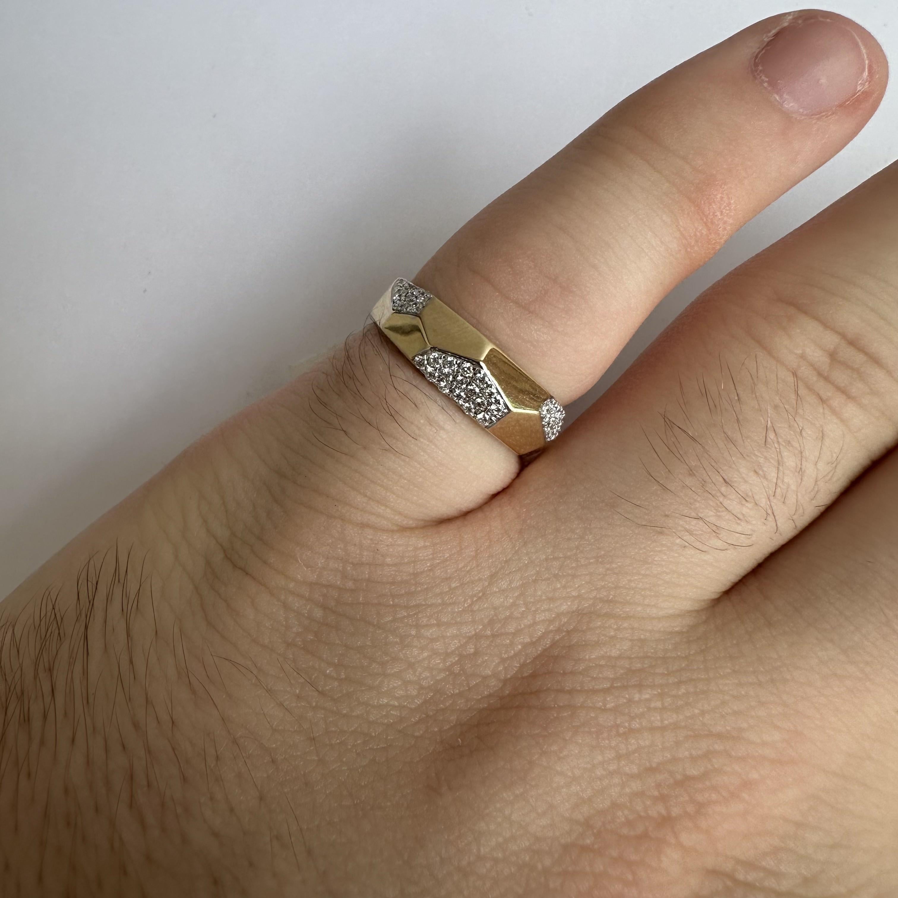 Women's Designer Effy Diamond Ring in 14kt Yellow Gold - 0.28ctw Diamonds, Size 7, NWT
