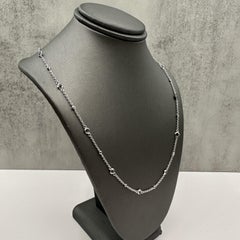 Designer Effy Diamond Station Necklace in 14kt White Gold – 1.20ctw Diamonds