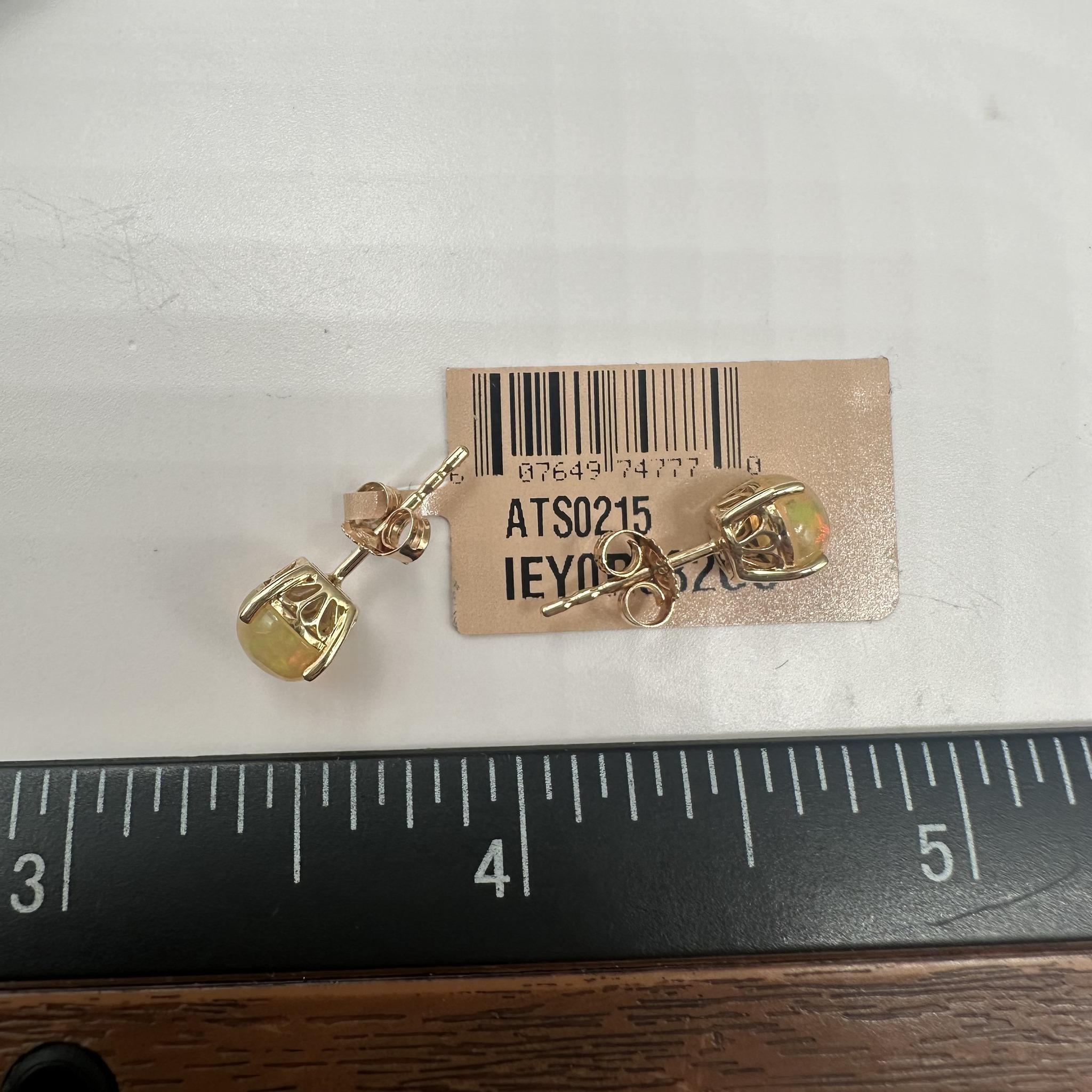 Women's Designer Effy Opal Earrings in 14kt Yellow Gold - 1.14ctw Opals, New With Tag For Sale