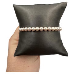 Designer Effy Perlenarmband in 14kt Gelbgold - 5,1mm Perlen, Büroklammerkette