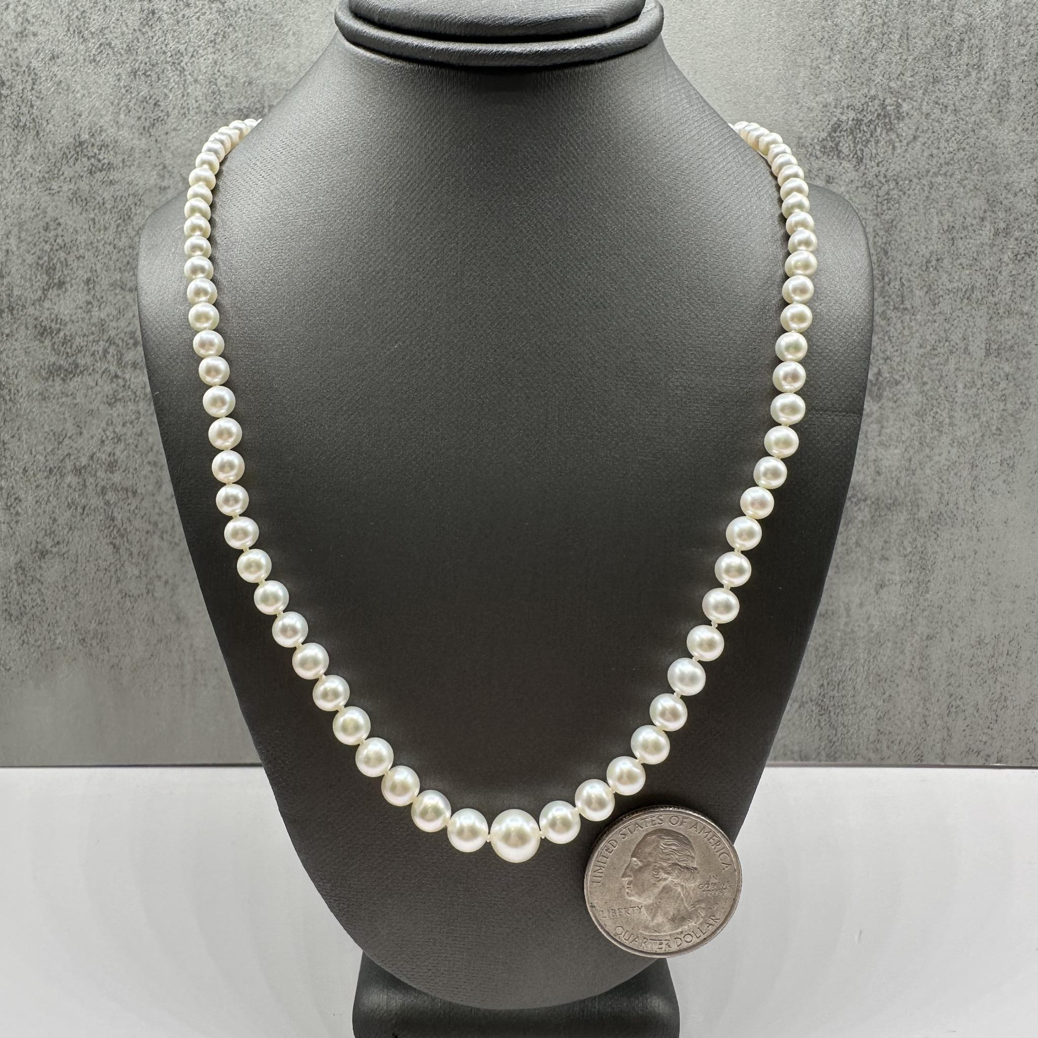 Taille ronde Collier de perles Effy en or jaune 14kt - 18