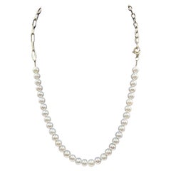 Designer Effy Pearl Necklace in 14kt Yellow Gold