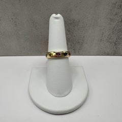 Designer-Ring „Effy Rainbow“ mit Edelsteinen, 14 Karat Gelbgold, 0,97 Karat Gesamtgewicht, neuwertig