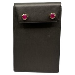 Borchie di design Effy in oro rosa 18 carati - Rubini rotondi da 1,14 carati, montatura a castone
