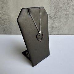 Designer Effy Sterling Silver Sapphire Heart Necklace - 0.29ctw Sapphires