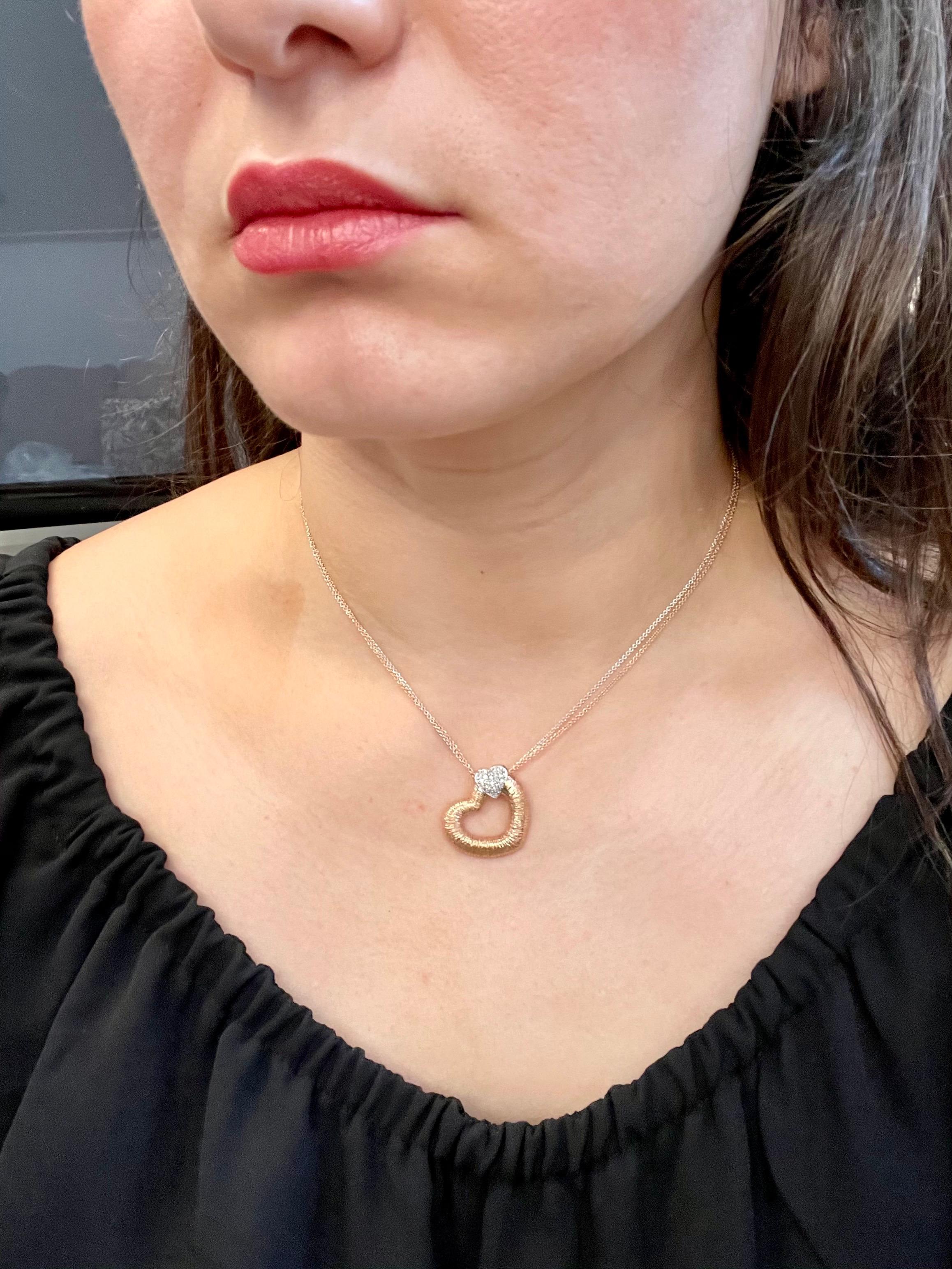 designer gold heart necklace