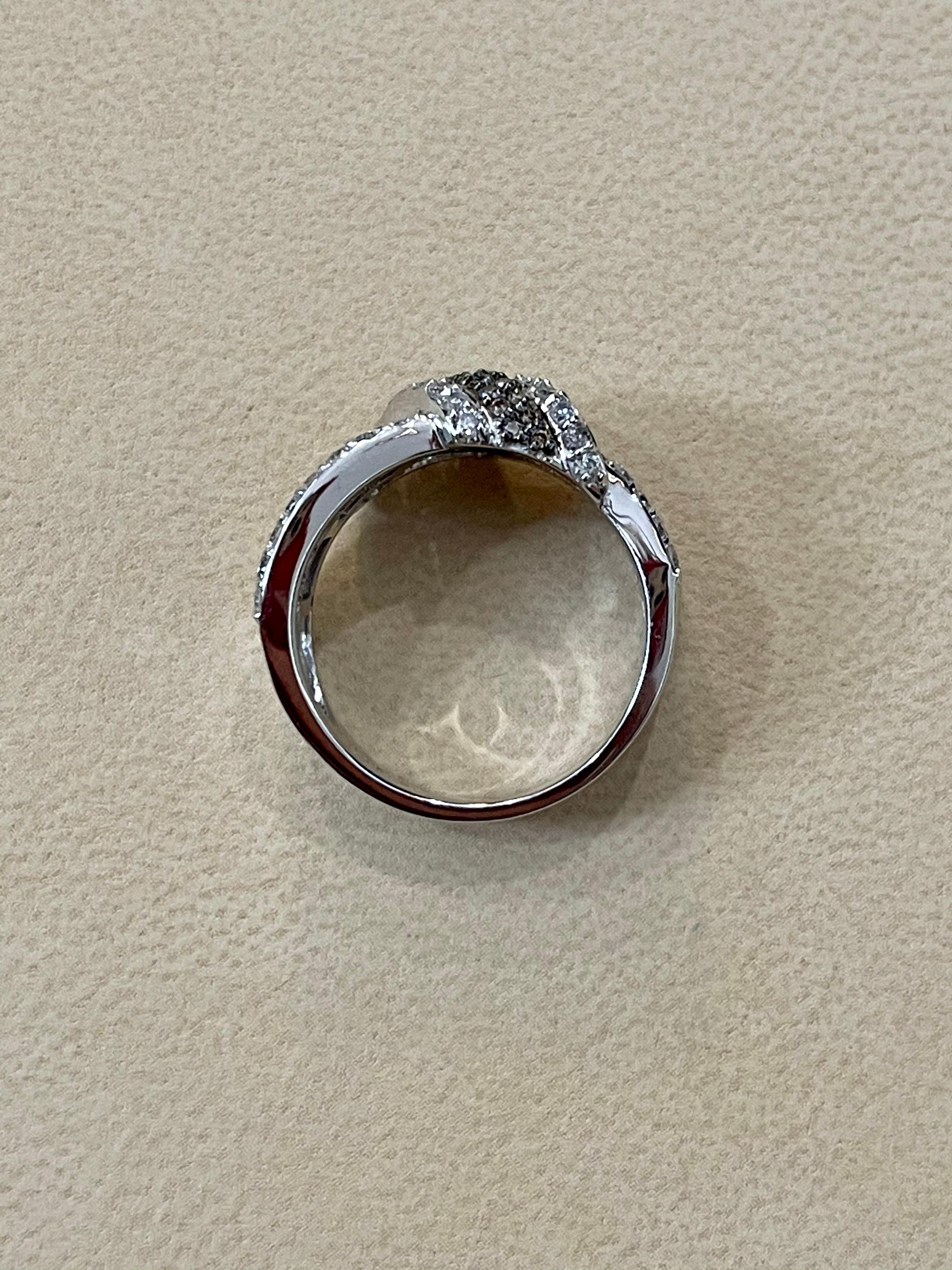 Designer Effy's 0.80 Carat Espresso Diamond and Pink Sapphire Ring 14 Karat Gold 6