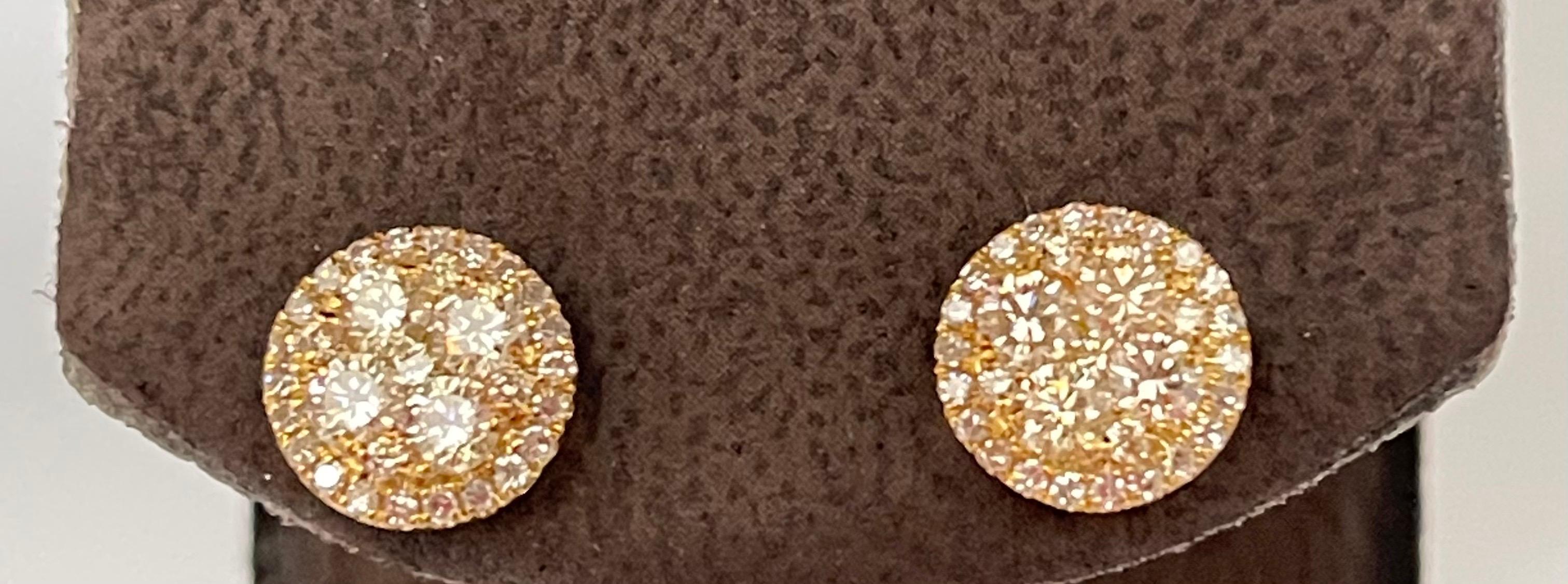 effy diamond cluster earrings