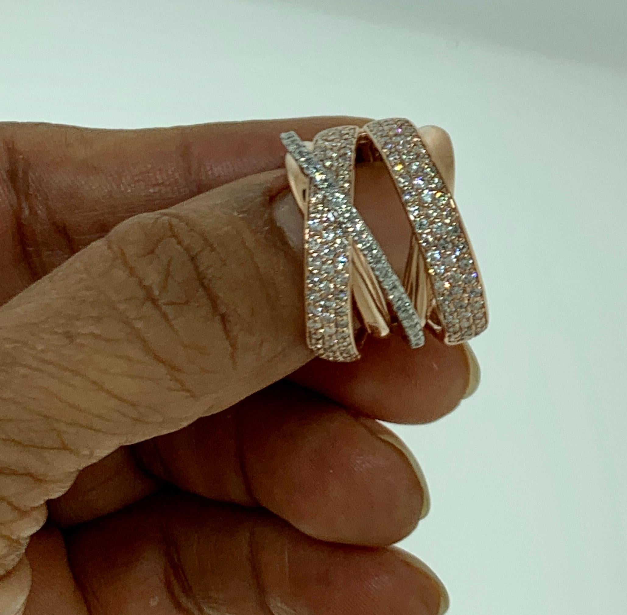 Women's Designer Effy's 1.6 Carat Diamond Cocktail Ring 14 Karat Rose or White Gold Ring
