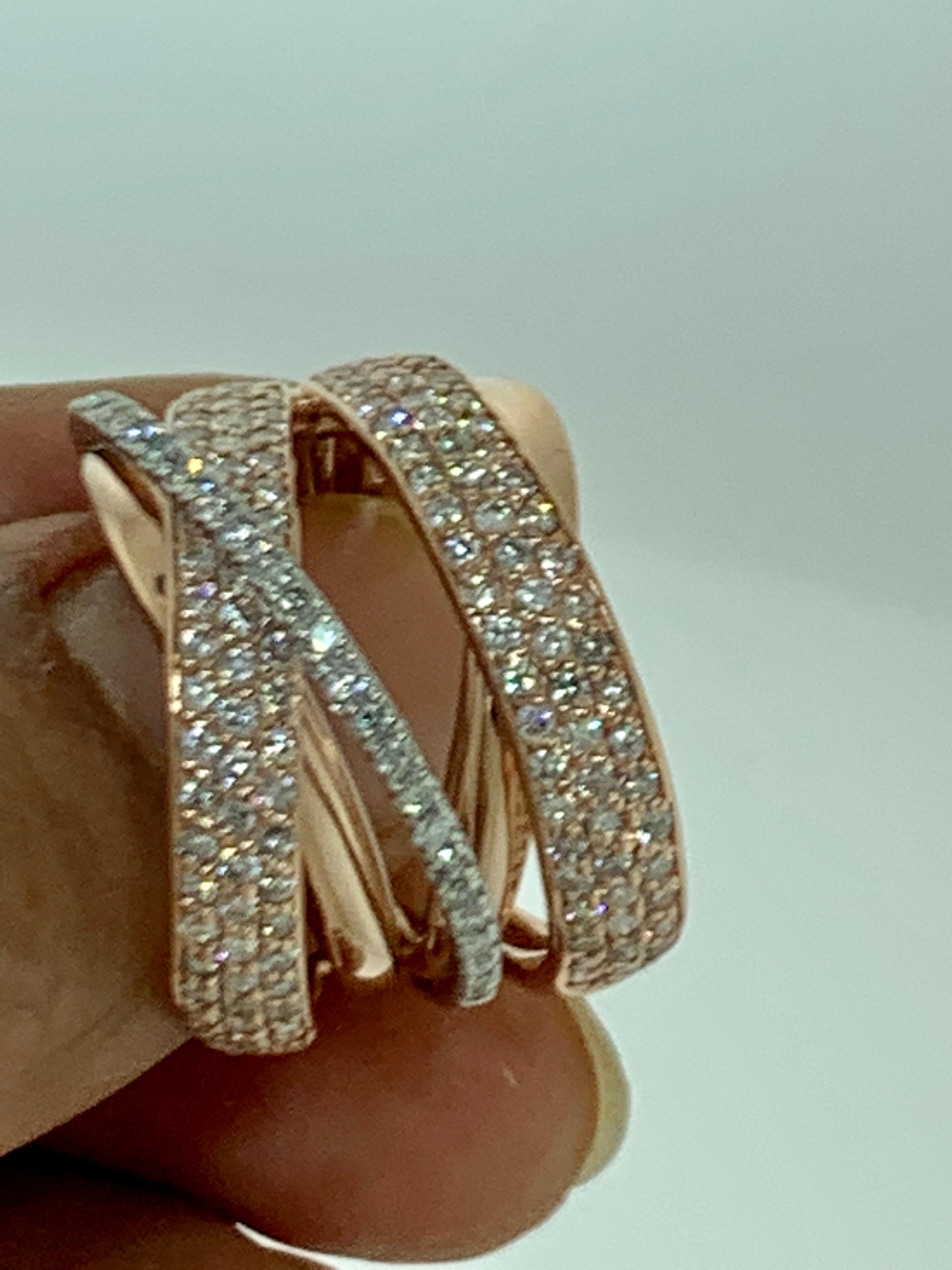 Designer Effy's 1.6 Carat Diamond Cocktail Ring 14 Karat Rose or White Gold Ring 1