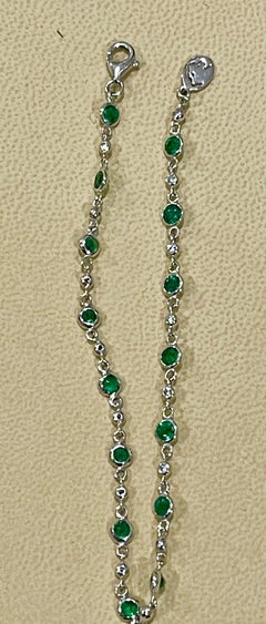 Bracelet de créateur Effy's en or 14 carats avec émeraudes de 1,71 carat et diamants