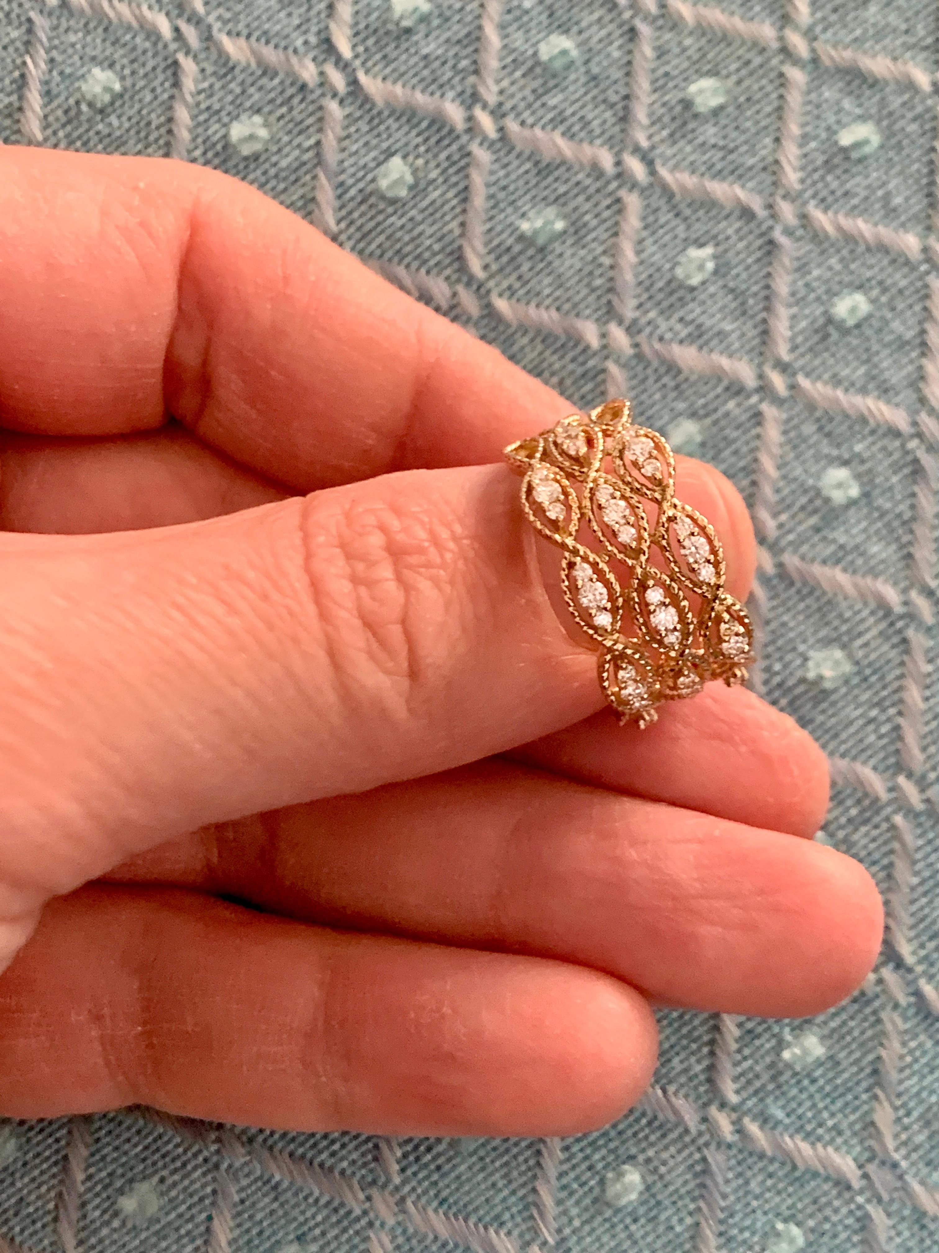 Women's Designer Effy's .51 Carat Diamond Cocktail Ring 14 Karat Yellow Gold Ring