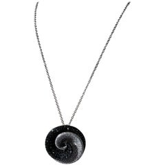 Designer Effy's Black and White Diamond Celtic Pendant /Necklace 14 Karat Gold
