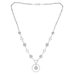 Designer Effy's Elegant Dangling 3.63 Carat Diamond Necklace in 14 Karat Gold