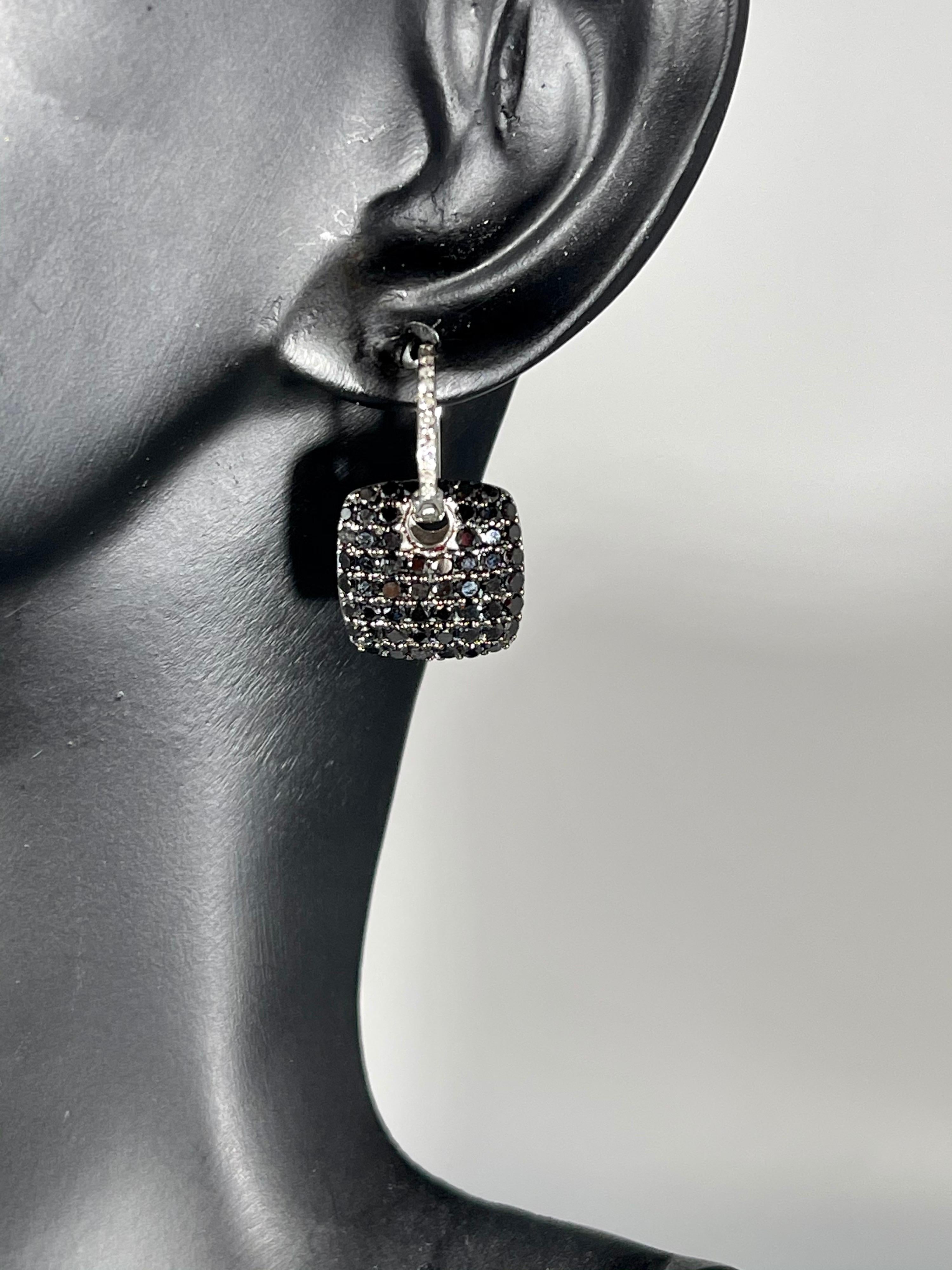small black dangle earrings