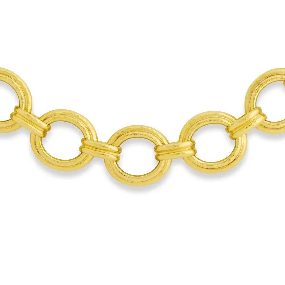 Design/One Collier à maillons en or jaune 19K Bon état - En vente à Derby, NY