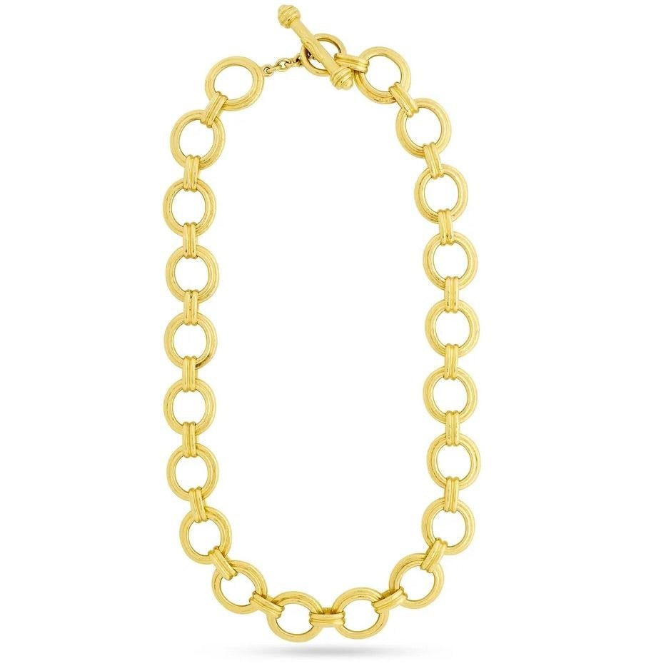 Design/One Collier à maillons en or jaune 19K en vente 2