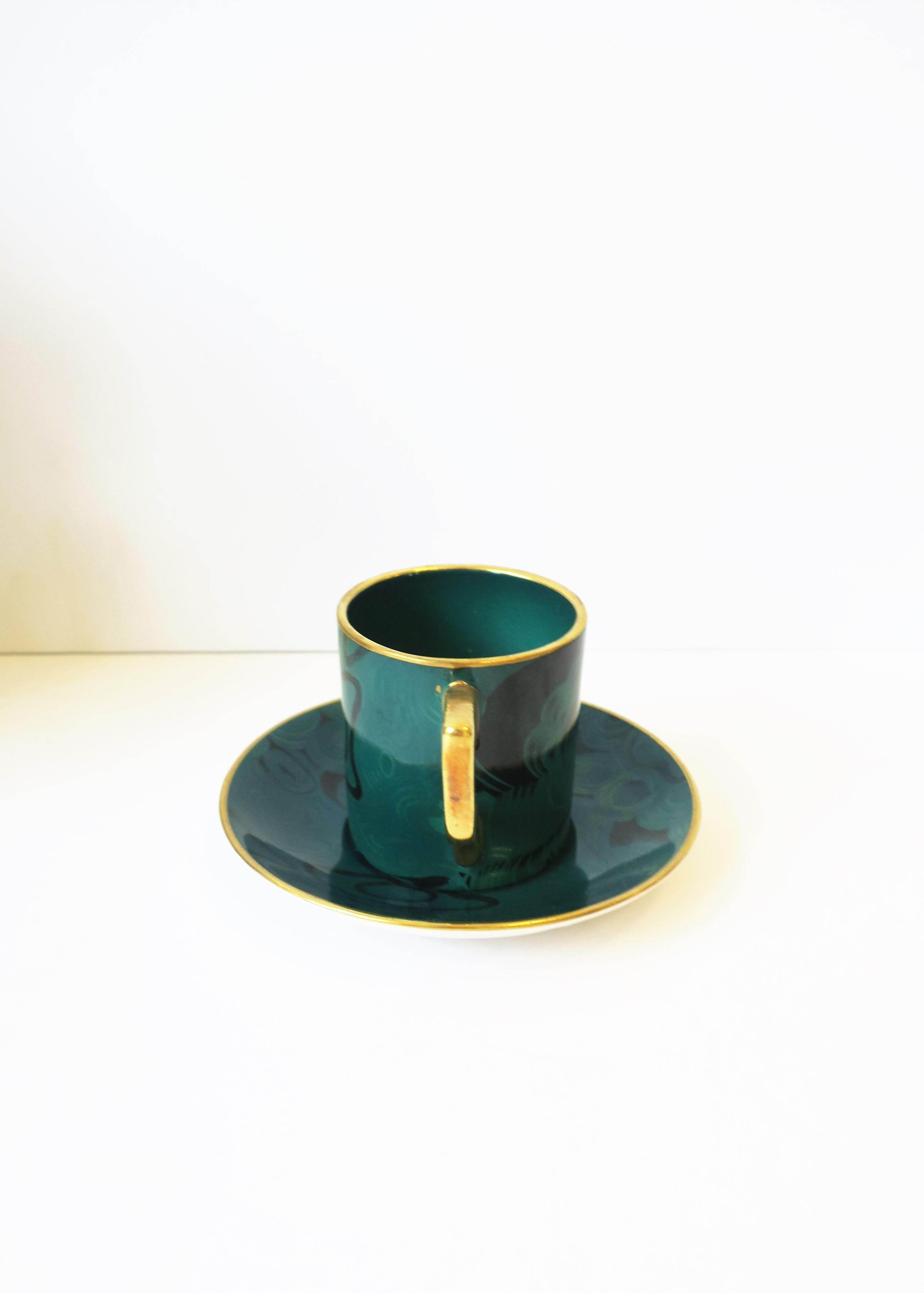 Malachite Pottery Espresso Coffee and Tea Demitasse Susan Williams-Ellis English For Sale 13