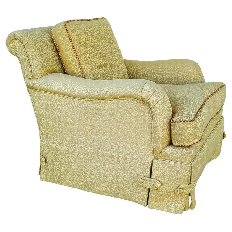 Designer English Swivel Lounge Chair by Brett Carter For Sale