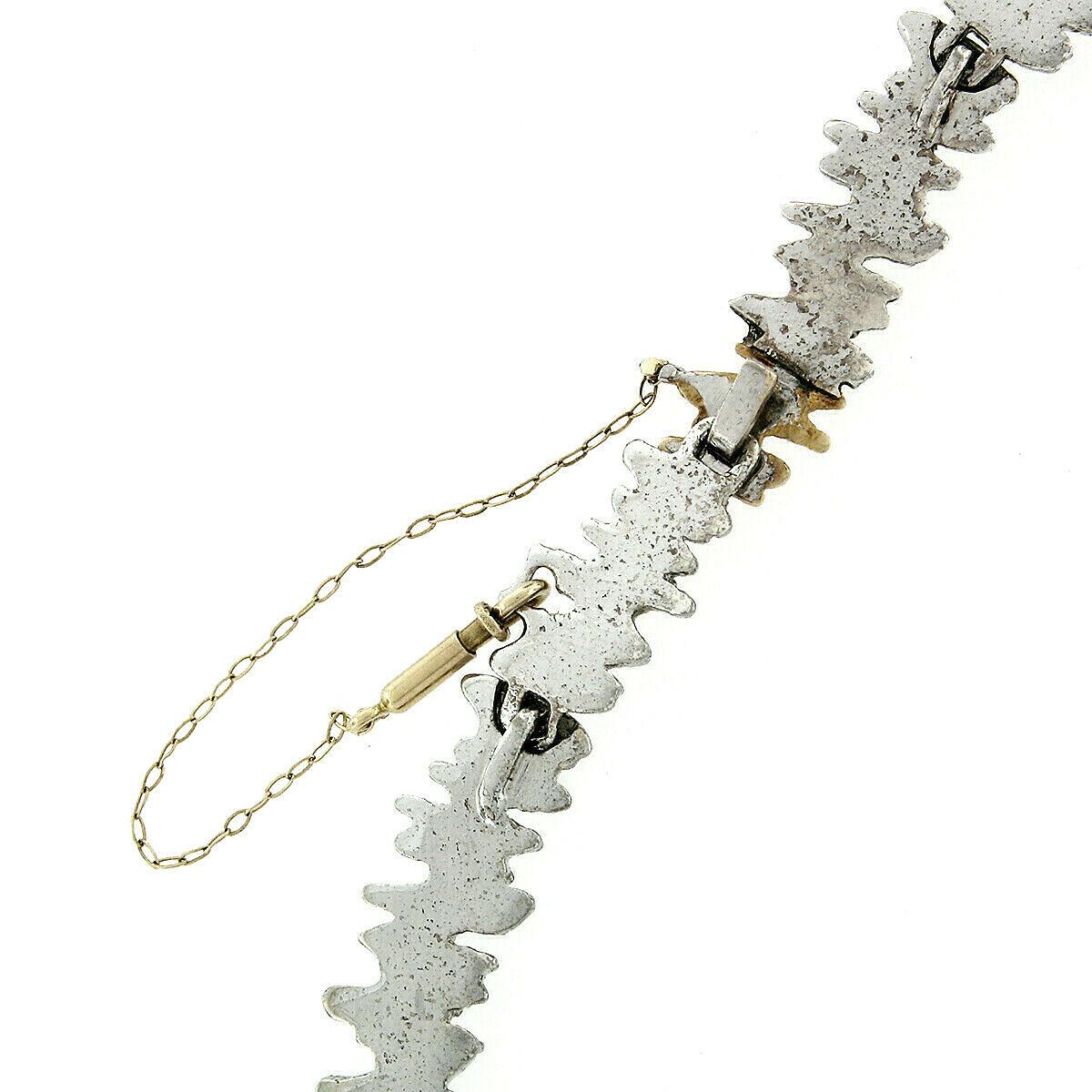 Designer ERTE Sophistication 14K Gold & Silver Diamond Pearl Statement Necklace 7