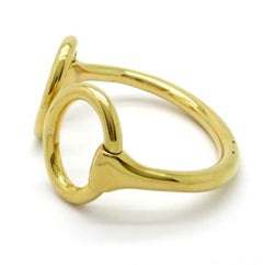 Designer Estate Vintage Hermes 18 Karat Yellow Gold Women's Cuff Bangle Bracelet