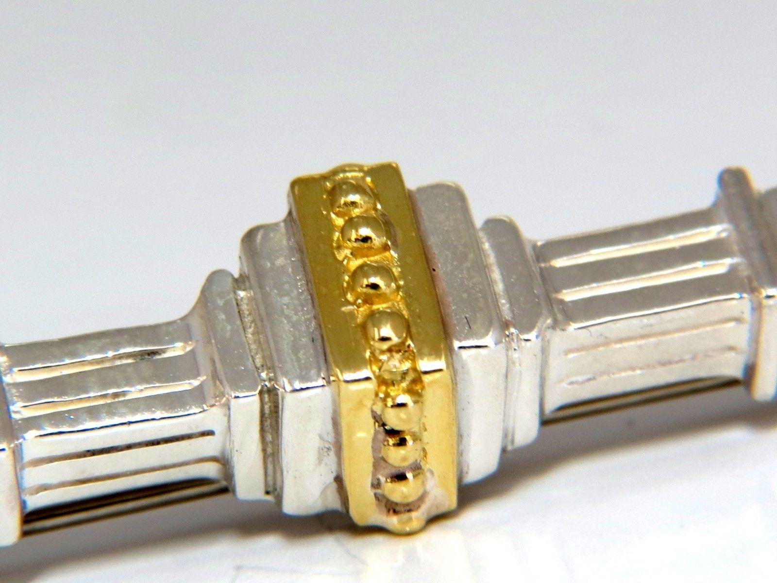 Designer Esti Frederica Silber und 14 Karat Gold Mod Goth Anstecknadel im Angebot 2