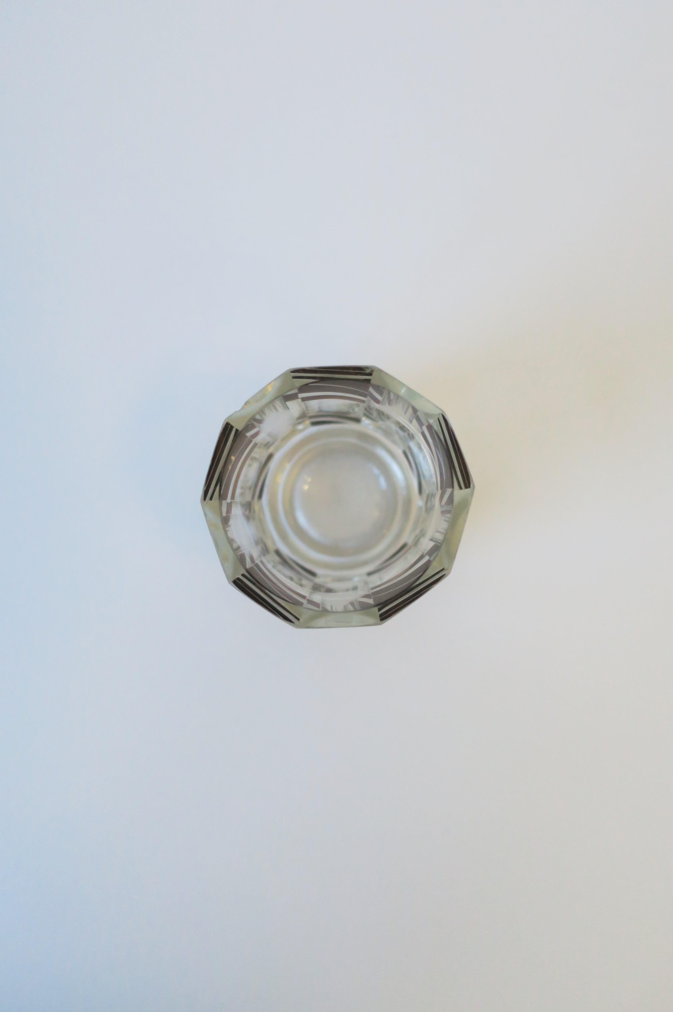 Designer European Art Deco Crystal Drinking Glass by Karl Palda 1