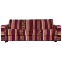 Designer Fabric Bed-Sofa Red Orange Three-Seat