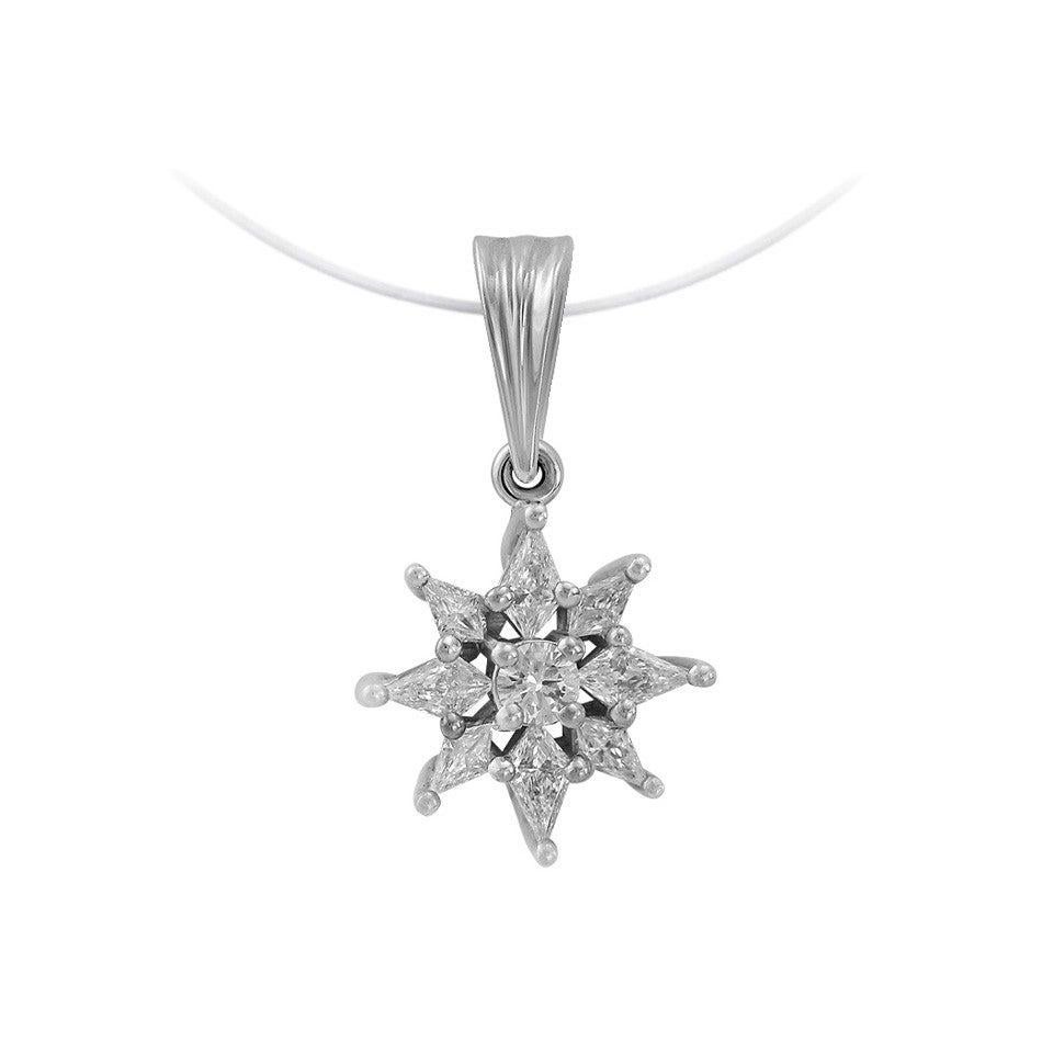 Designer Fashion Fine Jewelry White Diamond Gold Pendant In New Condition For Sale In Montreux, CH