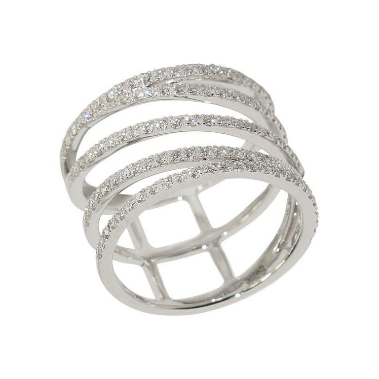 Designer Fashion Fine Jewelry White Diamond Gold Ring For Sale at 1stDibs | designer  fashion rings, designer fashion ring