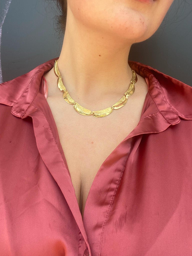 Designer Fashion Fine Jewelry Yellow Gold Necklace For Sale at 1stDibs