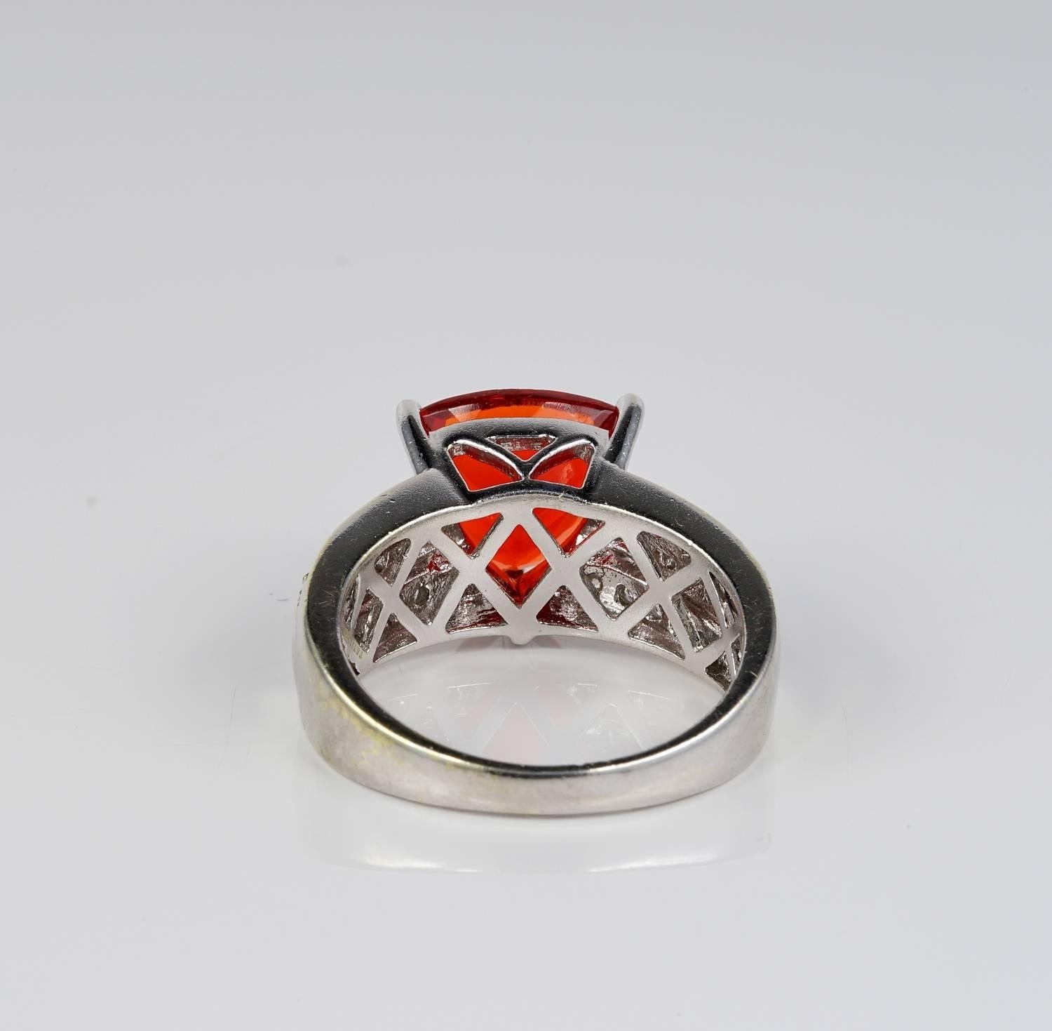 Women's Designer Fire Opal Diamond Rare Ring For Sale