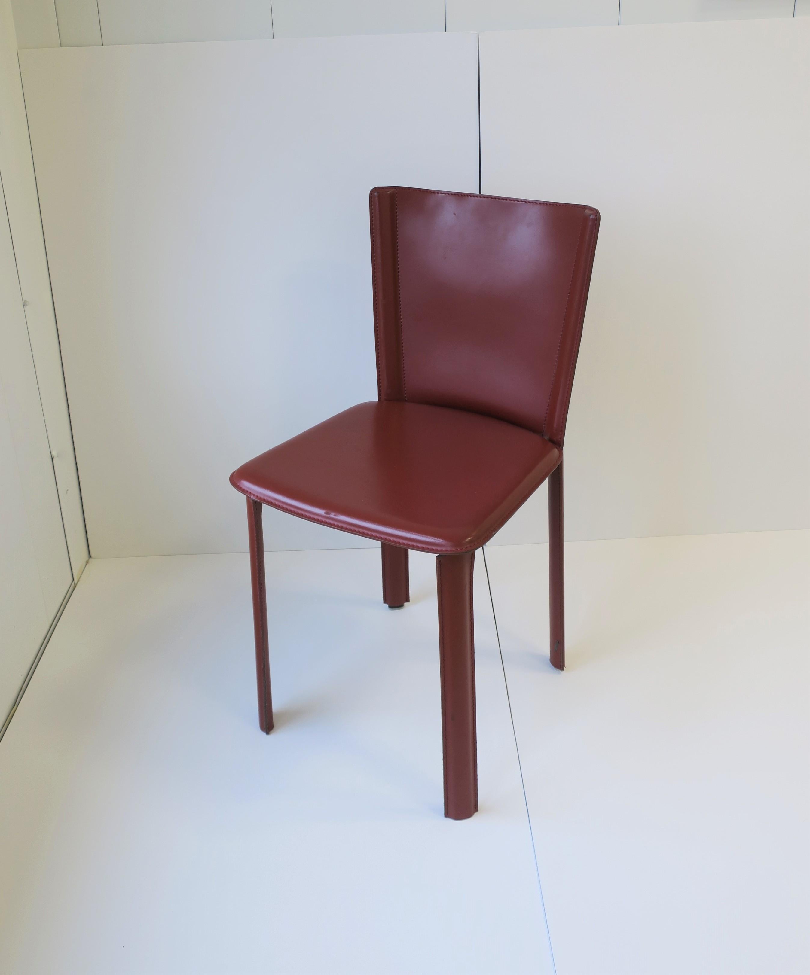 burgundy leather desk chair