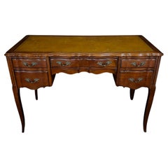 Designer French Louis XV Style Leather Top Petite Desk 