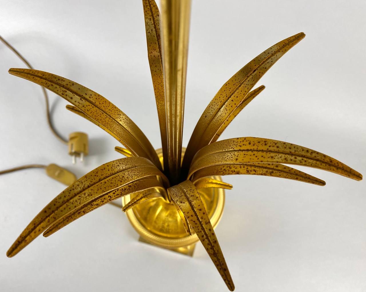 Lampe de bureau en laiton doré de la Maison Charles pour Boulanger, années 1980, Belgique 1