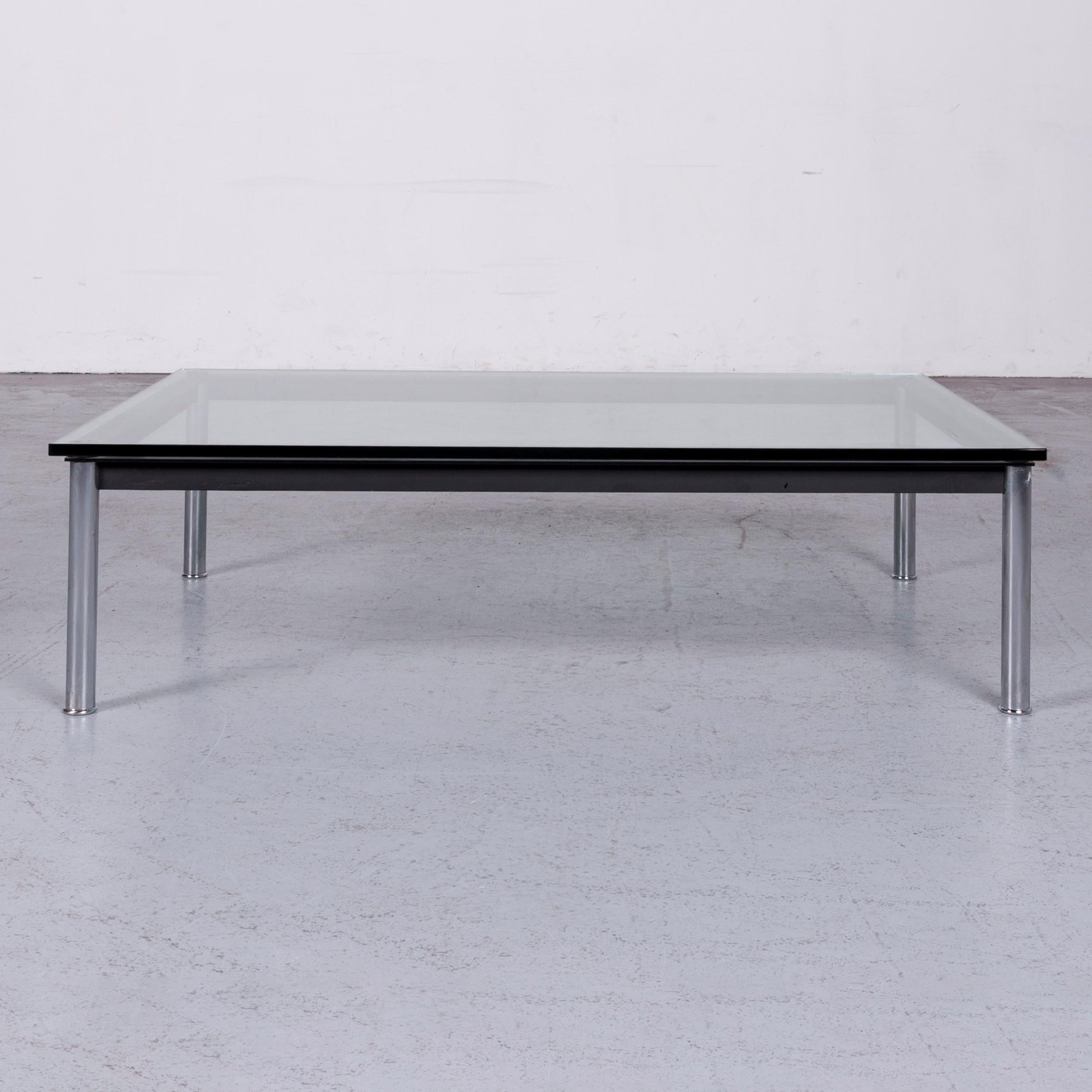 Modern Designer Glass Table Silver Chrome Coffee Table For Sale