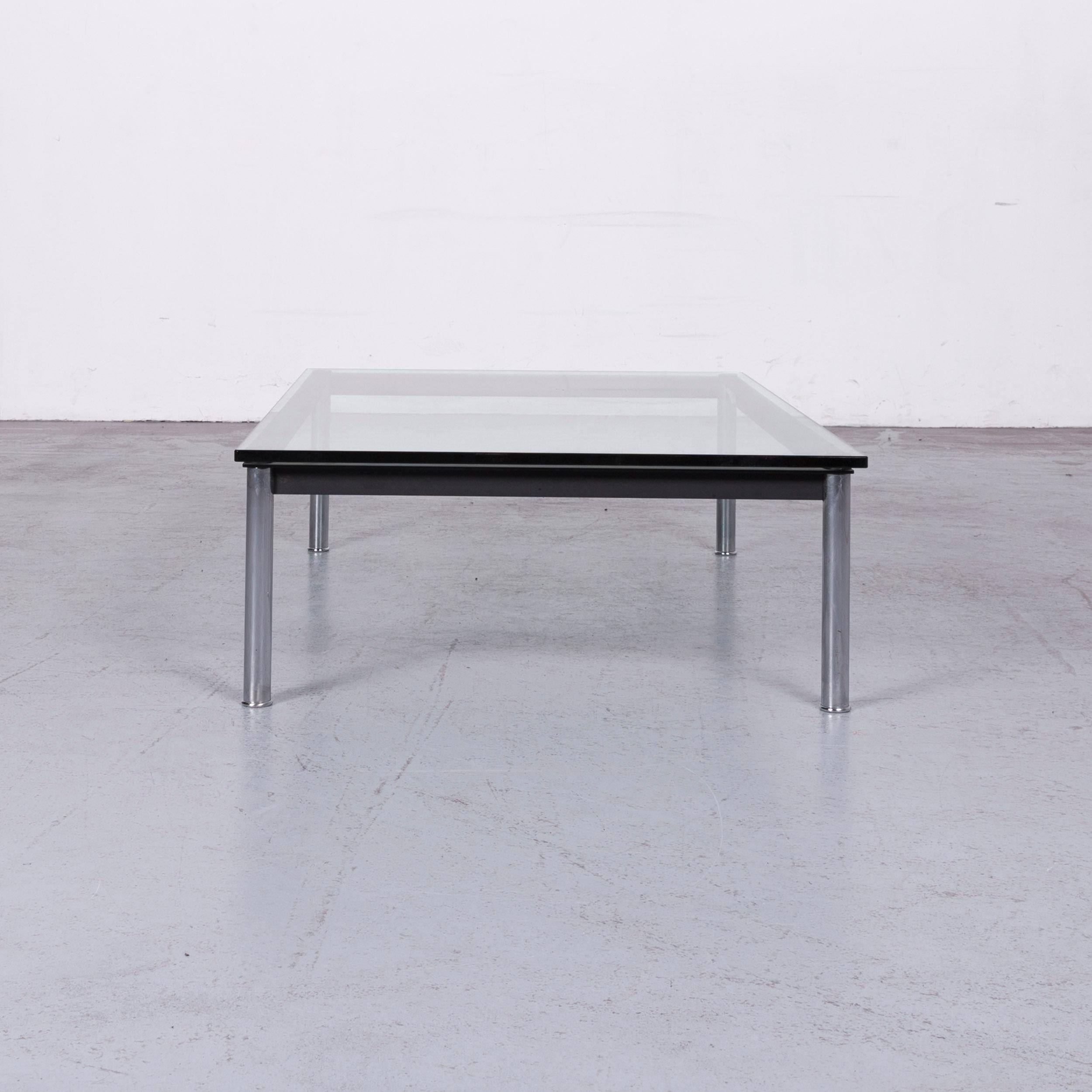Designer Glass Table Silver Chrome Coffee Table For Sale 3