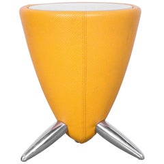 Designer Glass with Metal Feet Coffee Table, Rounded Corners