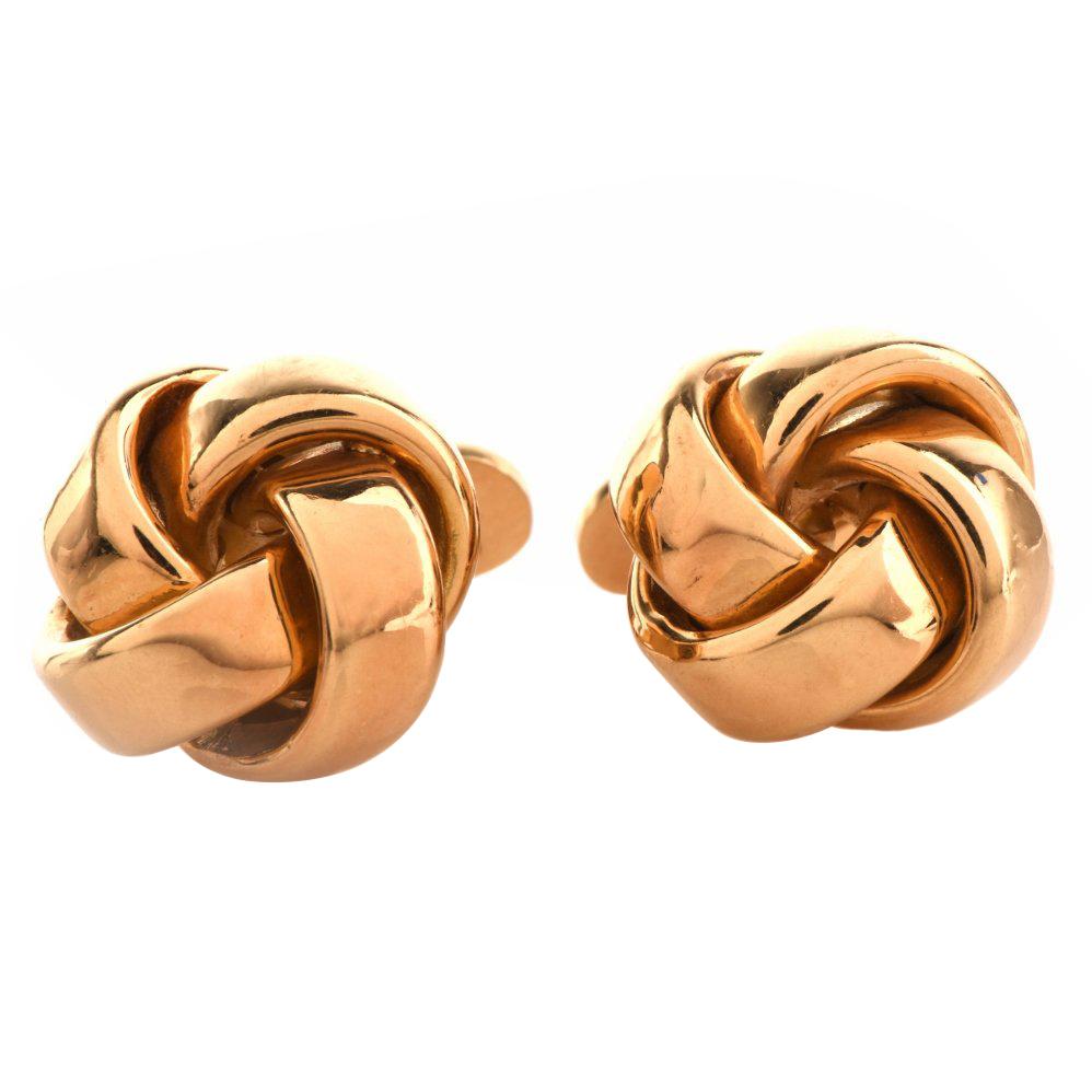 Designer Gold Knot Cufflinks