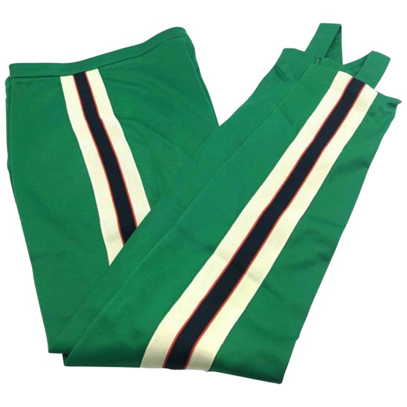 DESIGNER GUCCI Striped Jersey Ski Pants For Sale