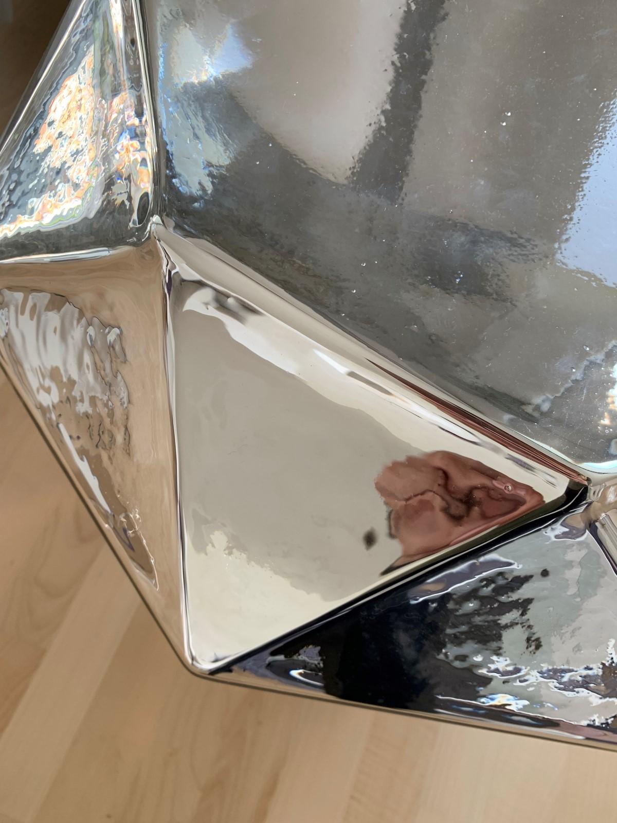 Designer Hand Blown Glass Coffee Table WICHARD Silver – By Ivana Steiner 9