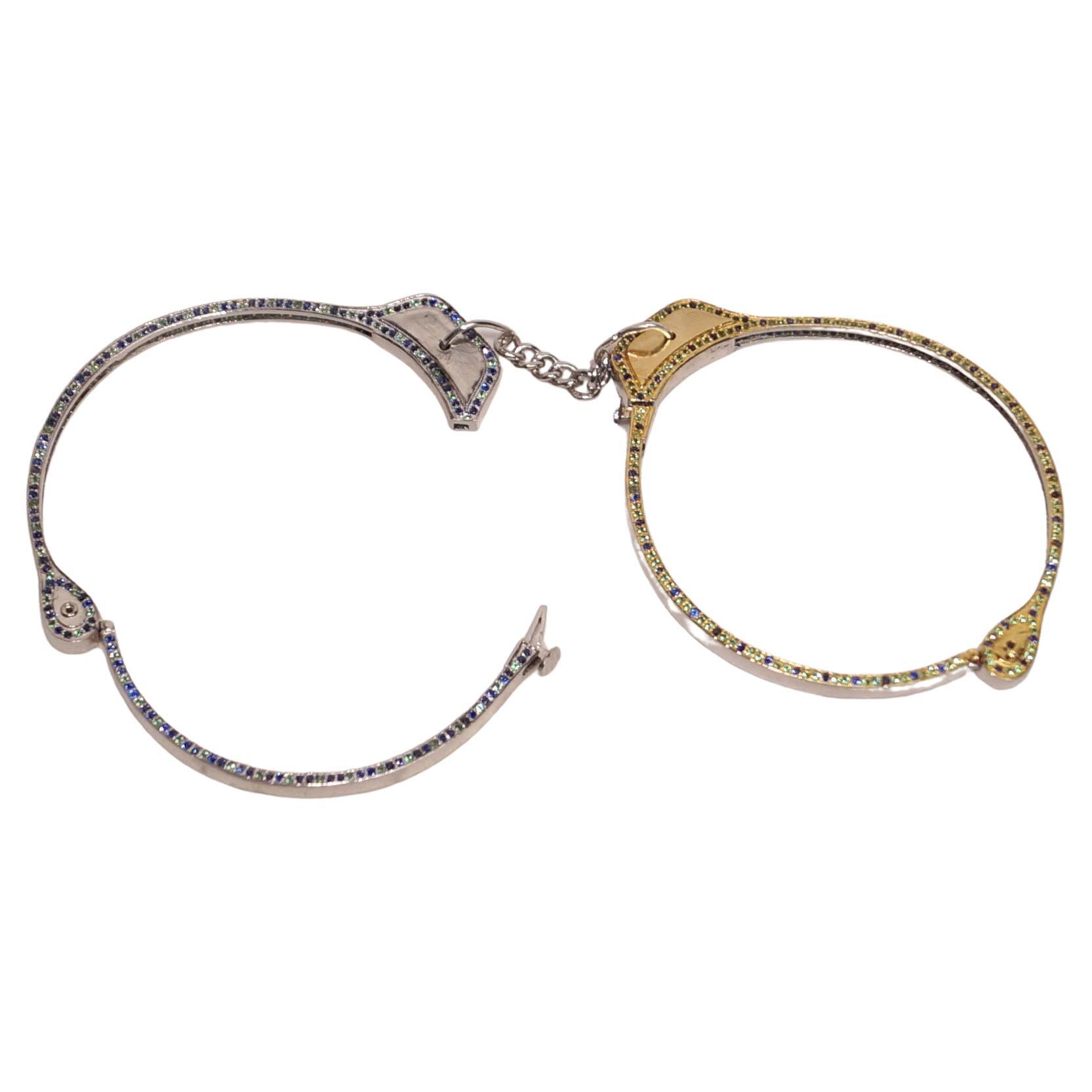 Gold Handmade Diamond Chain Handcuff Bracelet Design by Naina Seth at  Pernia's Pop Up Shop 2024