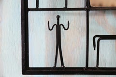 Designer Iron Mirror after Frederic Weinberg 2000's Pier1 imports