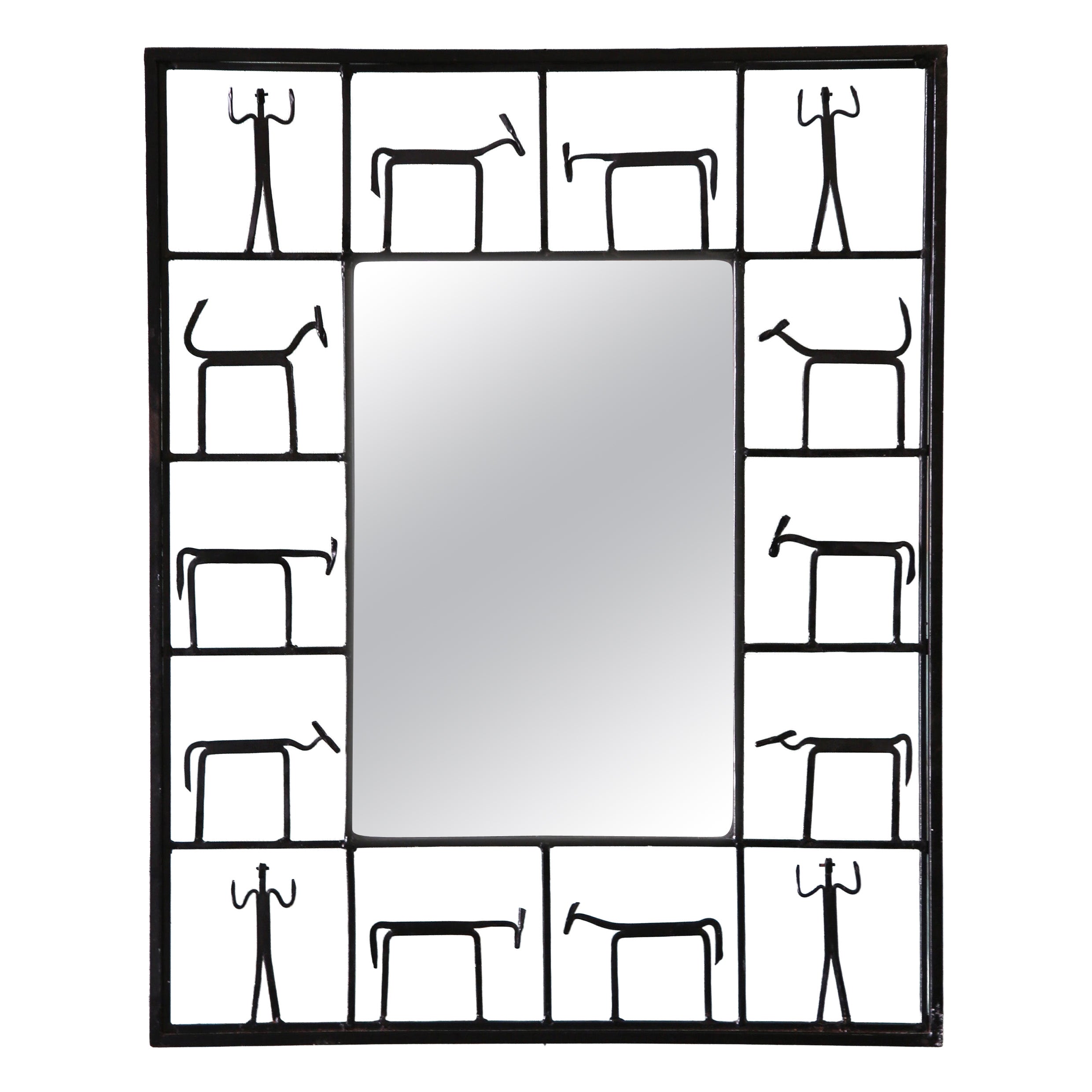 Espejo de hierro de diseño según las importaciones de Frederic Weinberg 2000 de Pier1