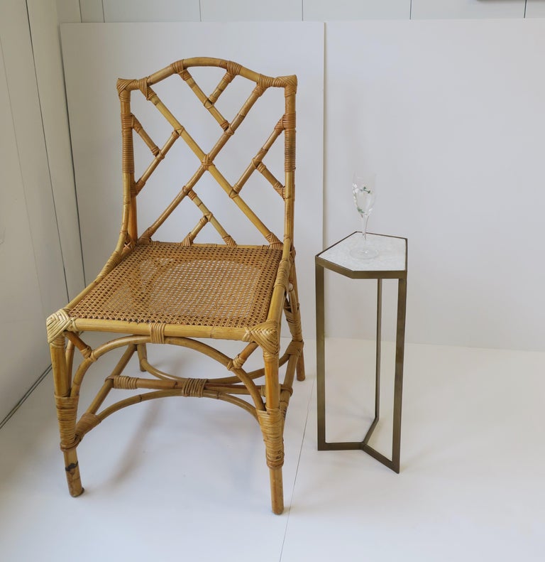 Designer Italian Cane and Bamboo Wicker Rattan Side Chairs, Pair For Sale at 1stDibs bamboo