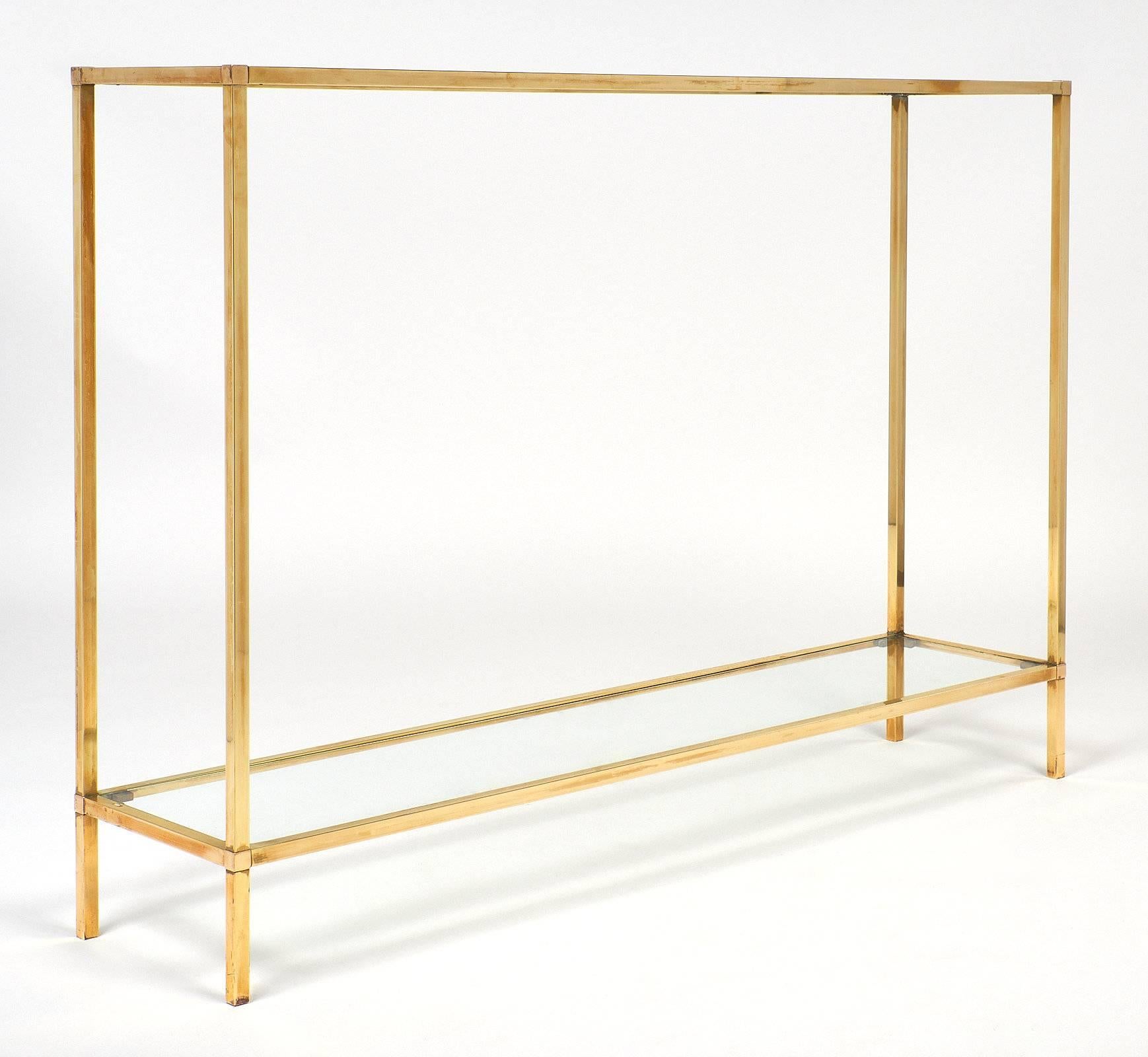 Designer Jacques Adnet Style Art Deco Period Console Table In Excellent Condition In Austin, TX