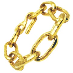 Designer Jean Mahie 22 Karat Yellow Gold Link Bracelet