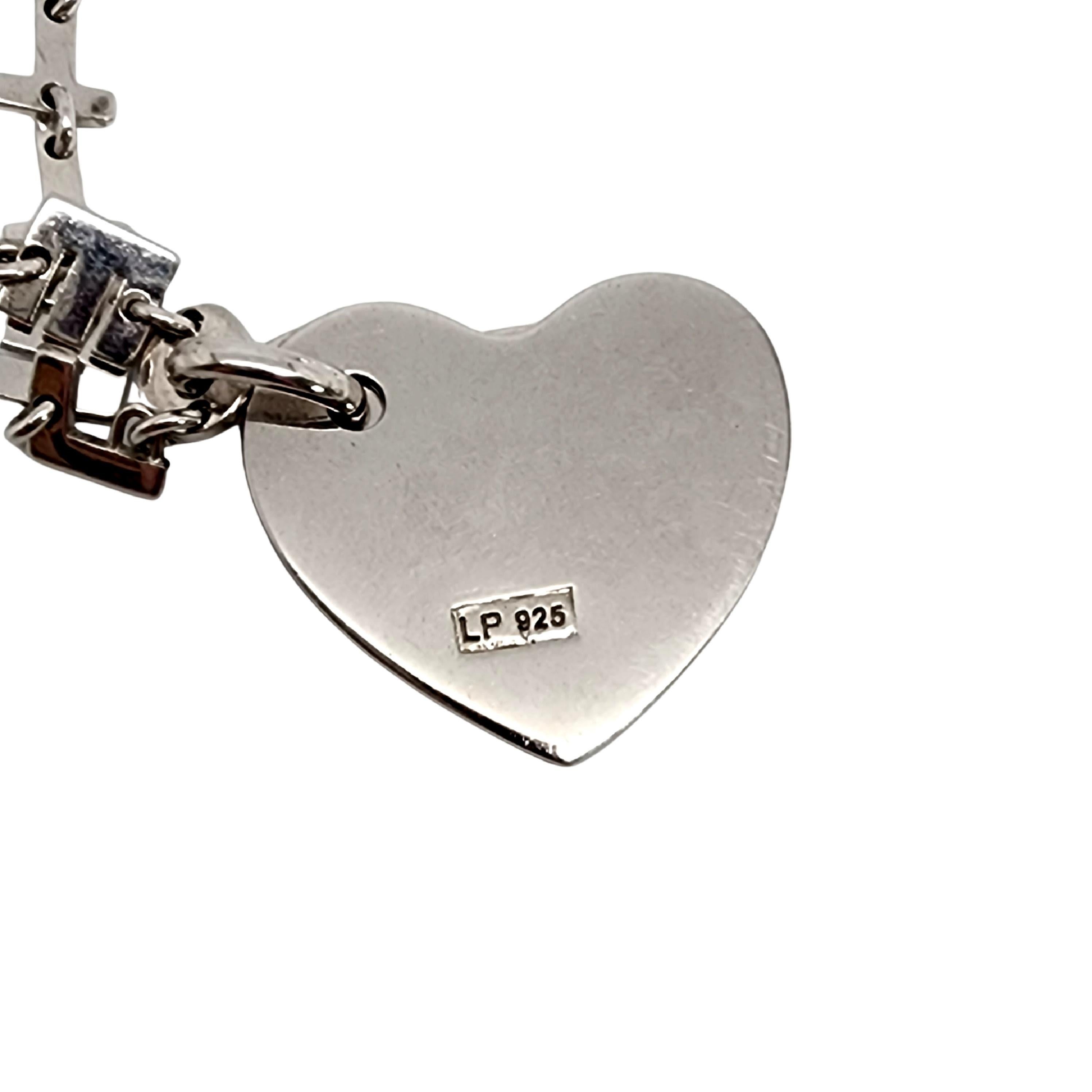 Designer LP 925 Sterling Silver Lettere D'Amore Love Letters Necklace #13372 For Sale 1