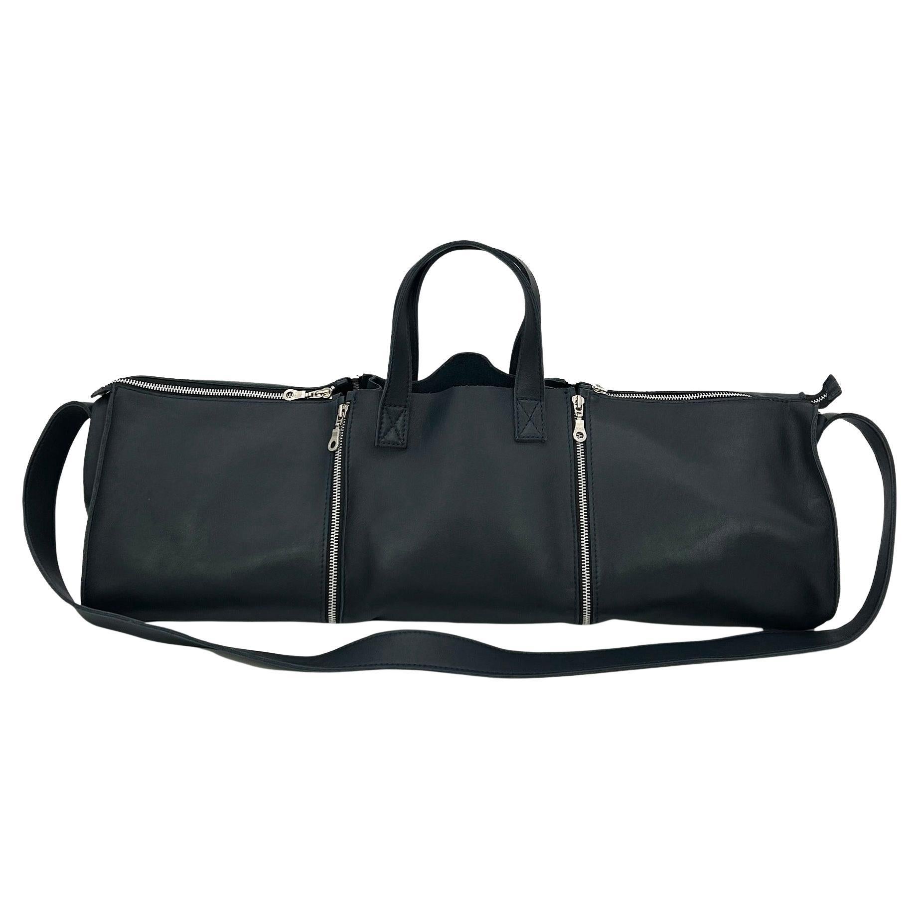 Designer Made in Italy Navy Blue Leather 3 in 1 Handbag Tote